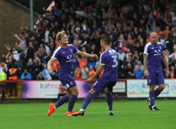 Cameron McGeehan celebrates with Dan Potts