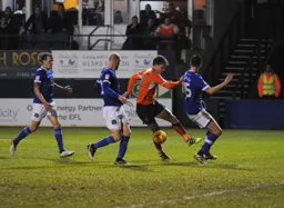 Cameron McGeehan fails to connect with the ball