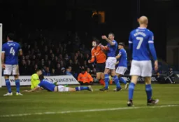 Danny Hylton celebrates scoring