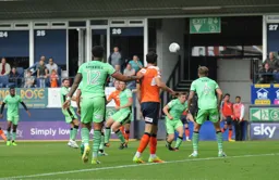 James Collins shot is on its way for the second goal