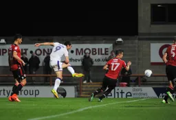 Danny Hylton goes for goal but cannot break the deadlock