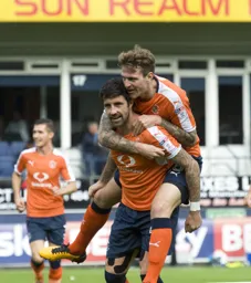 Alan Sheehan and Glen Rea celebrate Sheehan`s opening goal