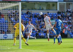 Danny Hylton just before he scored the goal