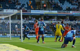 Matty Pearson heads in the equaliser