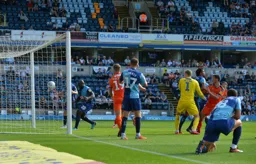 Matty Pearson heads in the equaliser