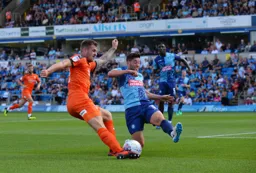 James Collins ready to cross the ball