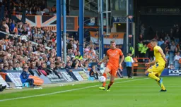 Jack Stacey brings the ball down the wing