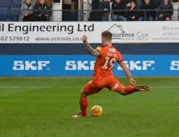 James Collins with a massive kick up the pitch