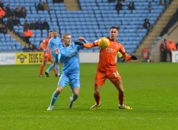 Harry Cornick is going to be first to the ball
