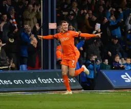Jack Stacey celebrates his goal