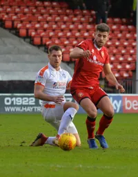 James Collins loses out on the ball