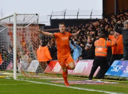 James Collins celebrates his goal