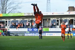 Kazenga LuaLua with his trademark celebration