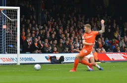 James Collins puts the ball in the net