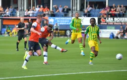 Kazenga LuaLua has a go from the edge of the box