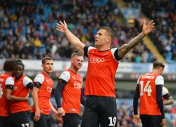 The Team look on after James Collins has put the Town ahead