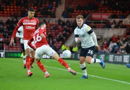 James Bree tries to get down the left wing