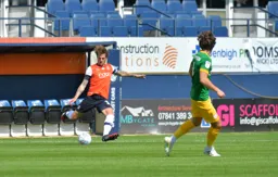 Glen Rea sends a big cross field pass