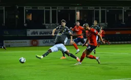 Danny Hylton`s shot does not find the target