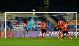 James Shea tips the ball over the crossbar