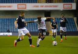 Kazenga LuaLua keeps his marker at arms length