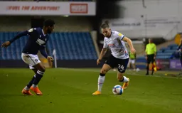 Rhys Norrington-Davies goes on a run down the left flank