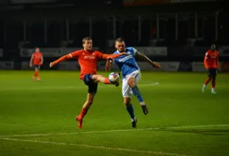 Luke Berry brings the ball under control