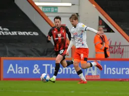 Luke Berry lines up a shot at goal