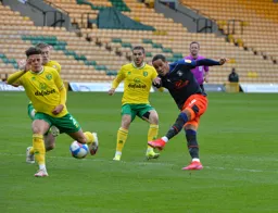 Tom Ince takes a shot at goal