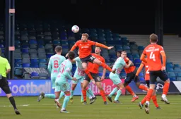 James Bree wins an attacking header