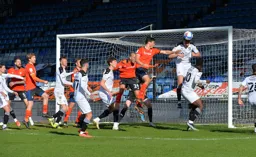 Matt Pearson is just beaten to the ball