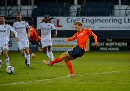 Kiernan Dewsbury-Hall shoots from the edge of the penalty area