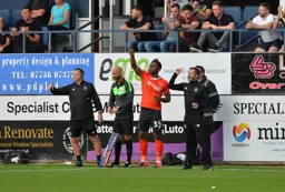 Cameron Jerome getting involved with the action before he's even on the pitch