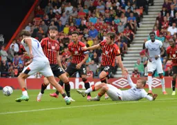 Luke Berry wins the ball back off Gary Cahill