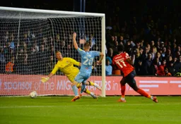 Elijah Adebayo sliding in his second of the night