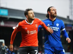 Harry Cornick battling with Sean Morrison