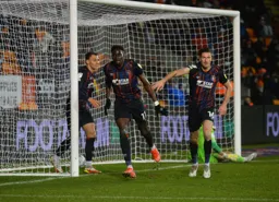 Elijah Adebayo wheels away after scoring