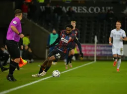 Fred Onyedinma keeps the ball in play