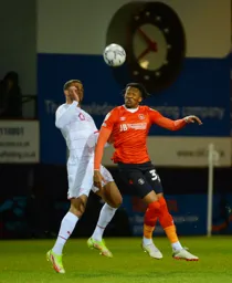 Gabe Osho battling with future Hatter Carlton Morris