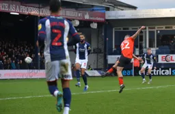 That's going in! Allan Campbell has doubled the Hatters lead!