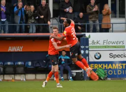 Cameron Jerome celebrates his goal with Reece Burke