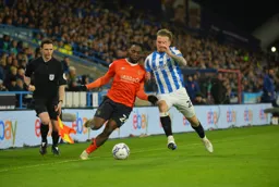 Fred Onyedinma winning his battle down the wing