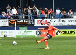 Kal Naismith opening the scoring against Nottingham Forest from the spot