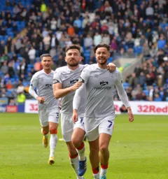 Harry Cornick gets on the end of cross to put the Hatters ahead