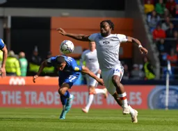 Fred Onyedinma burst forward leaving his marker in the dust