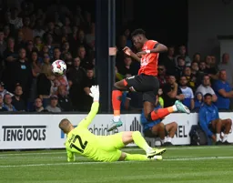 Elijah Adebayo is foiled by Ben Amos