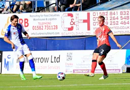 James Bree passes the ball inside