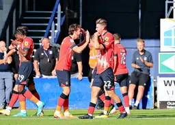 Tom Lockyer and Reece Burke celebrate