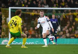 James Bree passes the ball forward