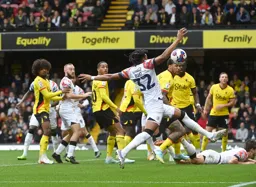 Gabriel Osho cannot quite make contact with the ball